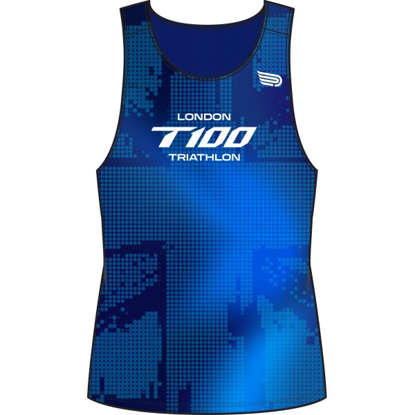 Mens London Singlet Blue Thumbnail